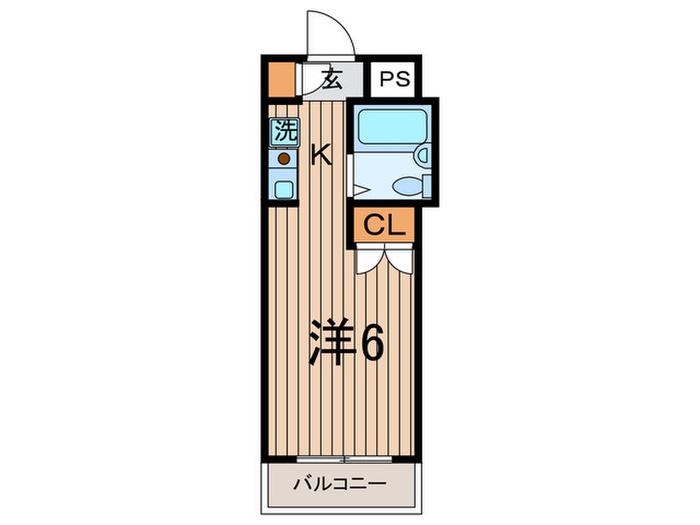ガーデンサバーブ(1K/3階)の間取り写真