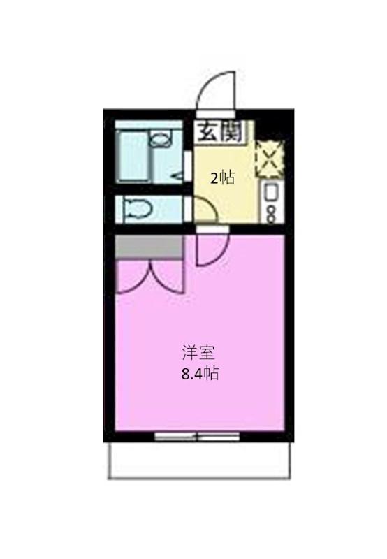 アクシス(1K/2階)の間取り写真