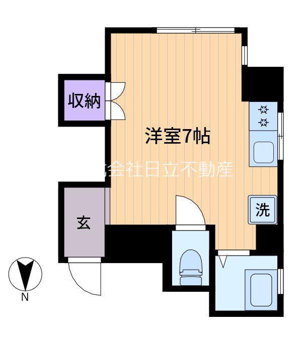 和田マンション(ワンルーム/3階)の間取り写真