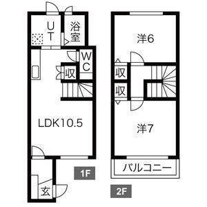 PROSPER愛子東(2LDK/1階)の間取り写真