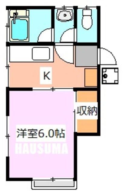 タウンハウス駒込(1K/2階)の間取り写真