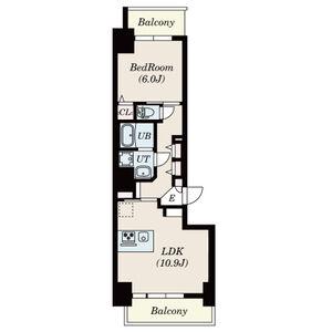 S-RESIDENCE一社(1LDK/14階)の間取り写真