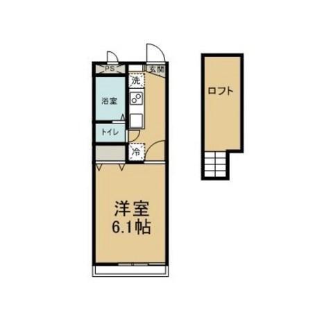 レオパレス南希望が丘(1K/2階)の間取り写真