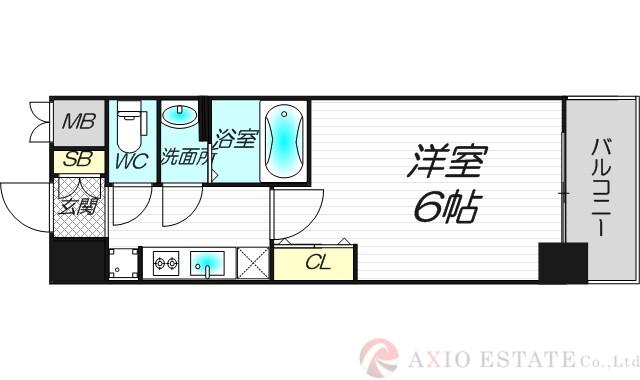 プレサンス新大阪ストリーム(1K/8階)の間取り写真