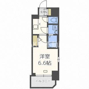 エスリード京橋セントラル(1K/2階)の間取り写真