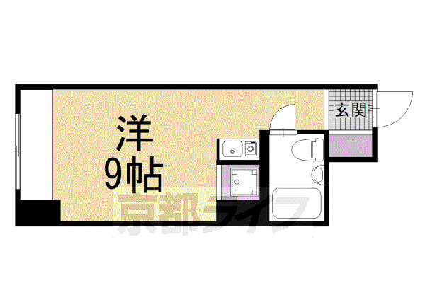松屋レジデンス修学院(ワンルーム/2階)の間取り写真