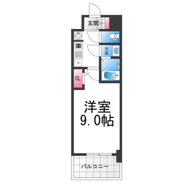ARTIZA堺東(1K/3階)の間取り写真