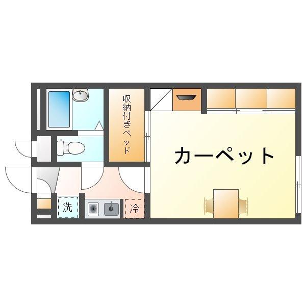 レオパレス加那(1K/2階)の間取り写真