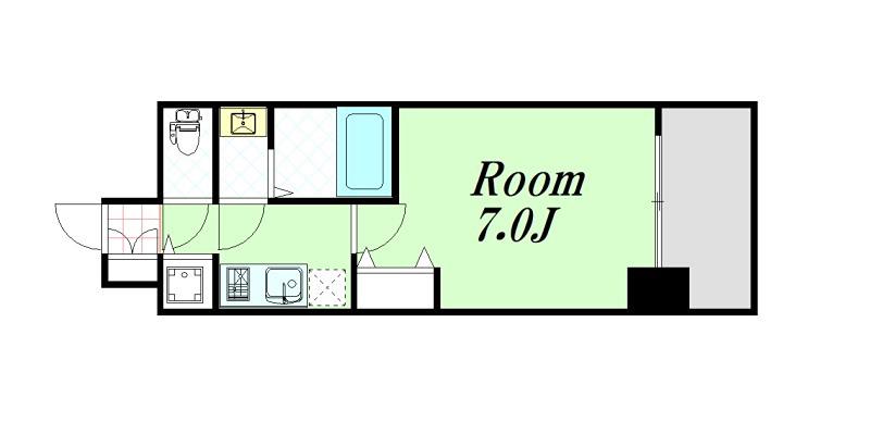 W-STYLE新大阪II(1K/15階)の間取り写真