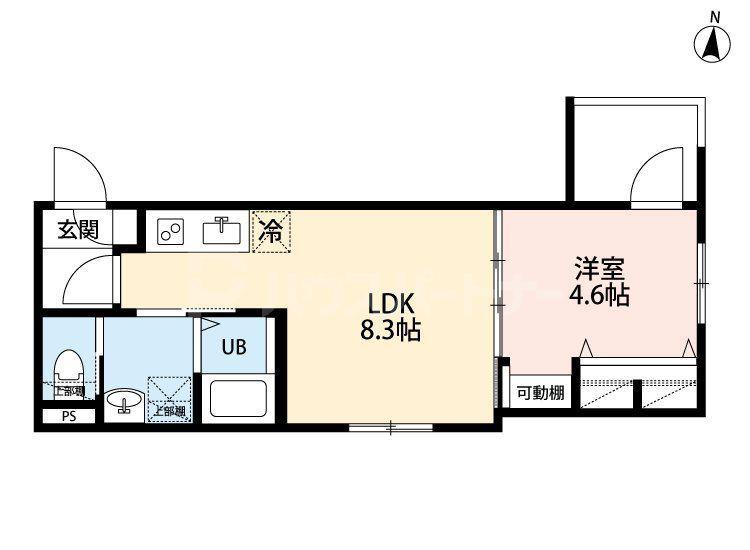 ROBOT HOME 小菅(1LDK/3階)の間取り写真