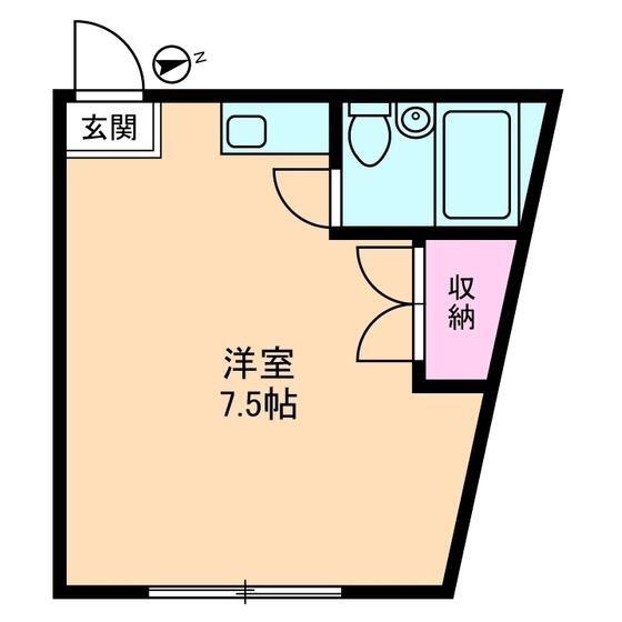 シェモアSK(ワンルーム/2階)の間取り写真