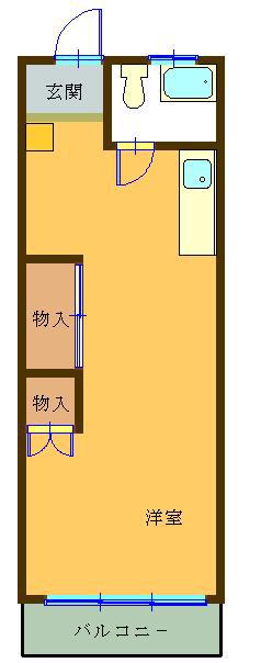 第2川島ビル(ワンルーム/4階)の間取り写真