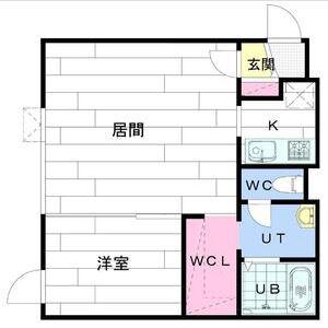 スカイパーク宮の沢(1LDK/4階)の間取り写真