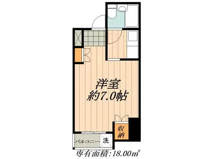 富士屋ビル(1K/4階)の間取り写真