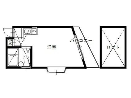 イーストワン西葛西I(ワンルーム/2階)の間取り写真