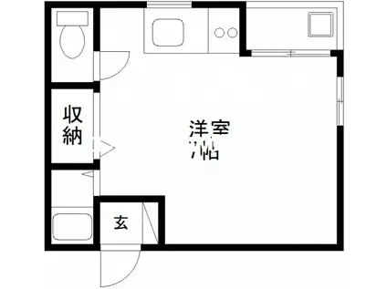 フレンチェ門田屋敷(ワンルーム/3階)の間取り写真