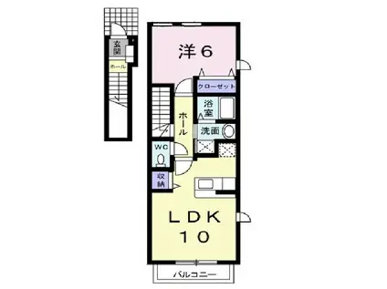 リーヴI II(1LDK/2階)の間取り写真