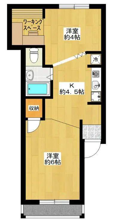 新井薬師ローヤルコーポ 2階階 間取り