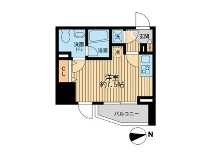 ライブコート草加(ワンルーム/9階)の間取り写真