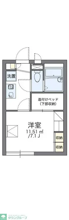 レオパレスプレアデス 2階階 間取り