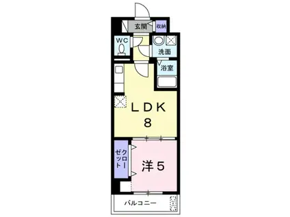 グランコート・エルクラージュ(1LDK/4階)の間取り写真