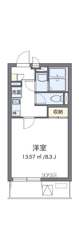 クレイノスペルデライト(1K/2階)の間取り写真