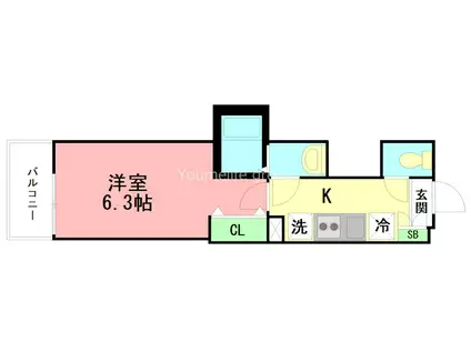 MELDIA高座渋谷IV(1K/2階)の間取り写真