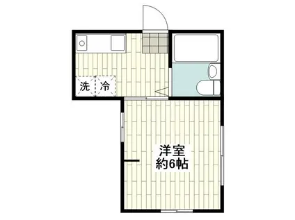 伊勢原ホワイトコート(1K/1階)の間取り写真