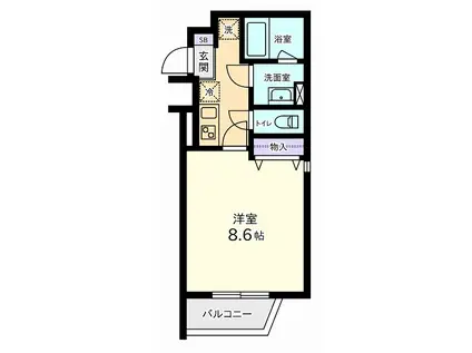 COCORO3172(1K/2階)の間取り写真