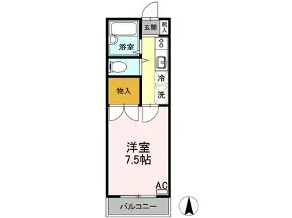 メゾン精 I棟(1K/2階)の間取り写真