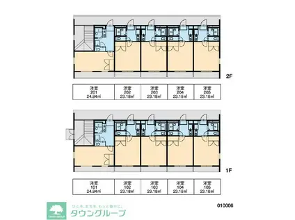 サンライズ(1K/2階)の間取り写真
