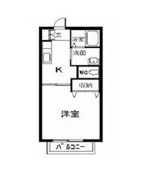 ディアス弐番館(1K/2階)の間取り写真