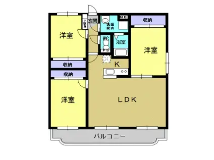センチュリーIII(3LDK/2階)の間取り写真