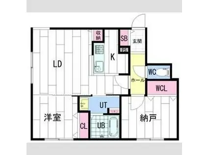 アルファスクエア南4西15(2LDK/3階)の間取り写真