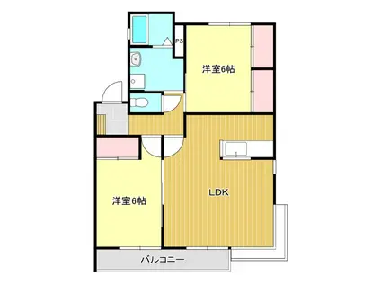 メゾンブライトE(2LDK/1階)の間取り写真