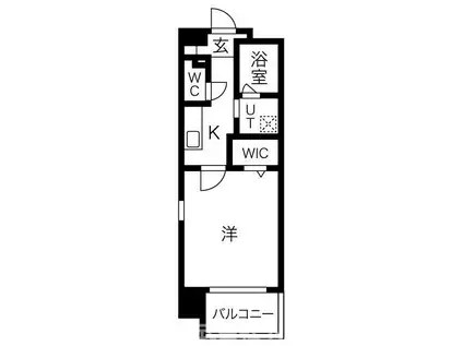 PROUDEAR(1K/5階)の間取り写真
