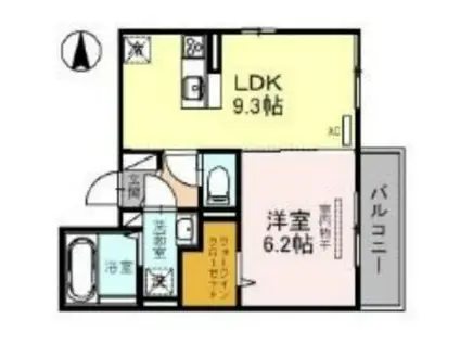 D-ROOM SMILE(1LDK/3階)の間取り写真