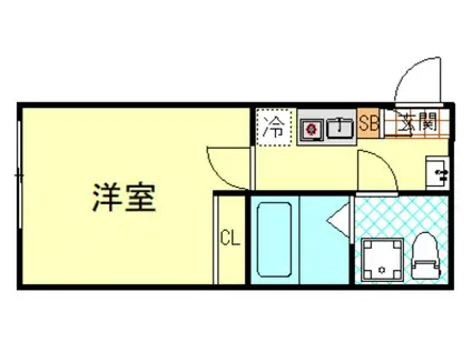 CK四ツ木(1K/3階)の間取り写真
