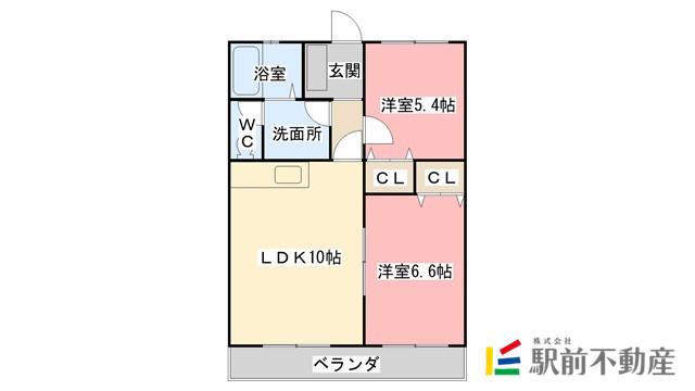 3MILES(2LDK/3階)の間取り写真