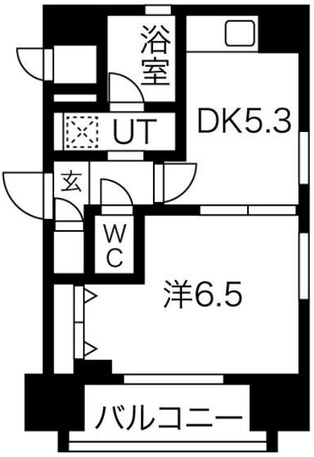 エステムコート大阪新町(1DK/4階)の間取り写真