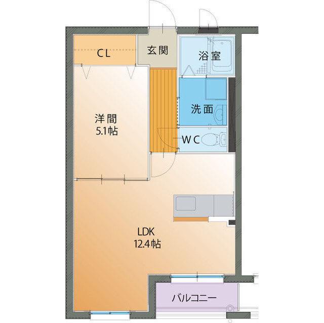 プレミオ(1LDK/1階)の間取り写真