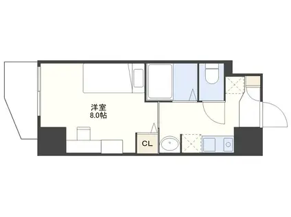 カレッジコート長崎大学前(ワンルーム/2階)の間取り写真