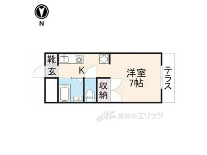 ウィンライフあやめ池(1K/3階)の間取り写真