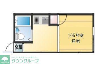 プラザ・ドゥ・ネービス(1K/1階)の間取り写真