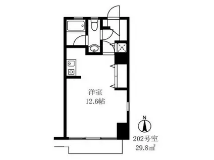 AFAN南青山(ワンルーム/1階)の間取り写真