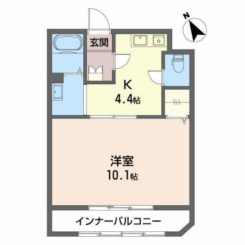 MSグランデージ(1K/1階)の間取り写真