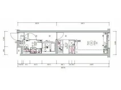 SYNEX NISHI-OI(ワンルーム/3階)の間取り写真