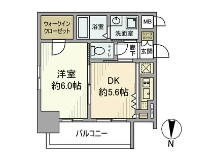 エステムプラザ名古屋駅前プライムタワー(1DK/10階)の間取り写真