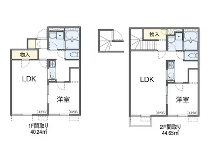 近鉄大阪線 河内山本駅 徒歩21分 2階建 築15年(1LDK/1階)の間取り写真