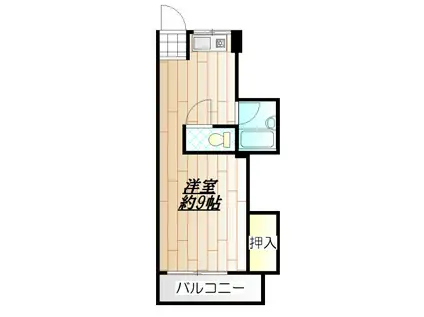 ハイツ太田(ワンルーム/3階)の間取り写真